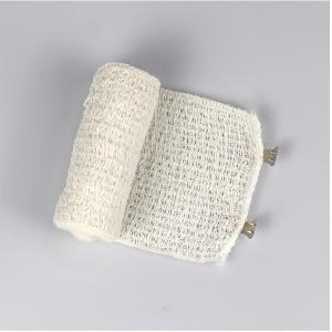 Medical Elastic Crepe Bandage Roll Non Sterile 80% Cotton Blue/Red Thread