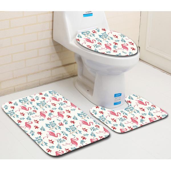 Flamingo Toilet Seat Cushion 45*37 Carpet Toilet Seat Cover