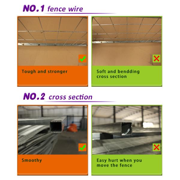 2"/50mm tubing x 2.00mm frame H6’/1830mm*9’W/2740mm canada construction temp fence panels 4"x12"/100m*300mm*3mm dia