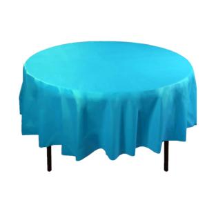 Eco Friendly Disposable Plastic Tablecloths , PEVA Plastic Disposable Round