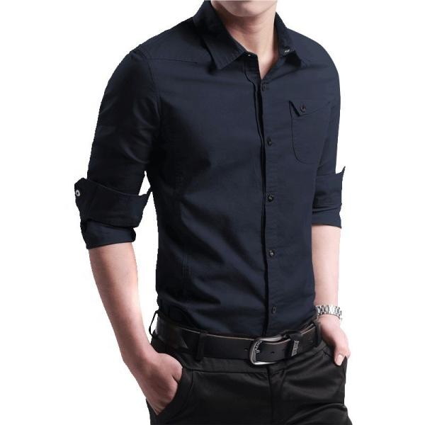 Buy Nonwoven Weaving Method Autumn Long Sleeve Plus Size Men's Shirts For Business Attire at wholesale prices