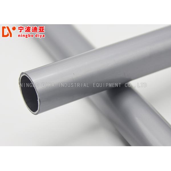 Silver Grey Workshop Plastic Coated Pipe Steel Q195 Material For Assembly Products