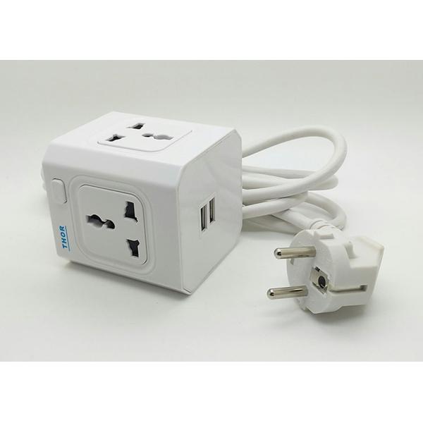 Buy European Standard Multi Plug Surge Protector Socket , 10A Surge Protector With Usb at wholesale prices