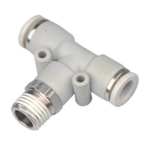 PB Branch Tee Two Touches Connector Brass Nickel Plated Tube Fittings