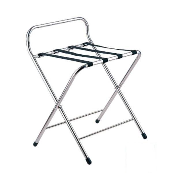 Buy High Gloss Chrome Foldable Hotel Display Stand With Plastic Feet at wholesale prices