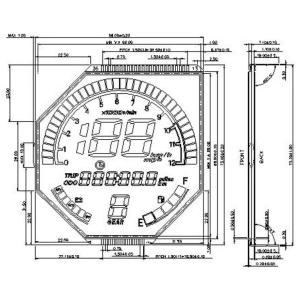 Customized Negative Transmissive 7 Segment VA LCD Display For Digital Product