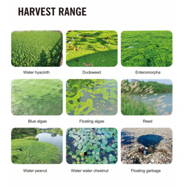 Diesel Water Hyacinth Harvester Machine Vessel With 24 Cubic Meters Diesel Drive Gearbox Custom Building