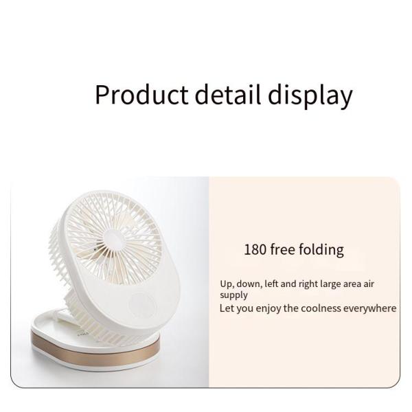 English Operating Language Portable USB Charging Foldable Small Fan for Home Office