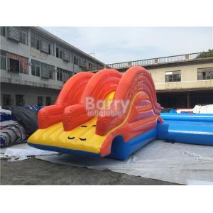 Rectangle Shape Inflatable Pool With Small Slide For Water Ball Or Paddle Boats