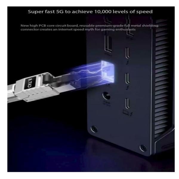 Copper Silver Braided Cat8 Ethernet Cable CAT8 SFTP RJ45 Network Patch Audio Cable