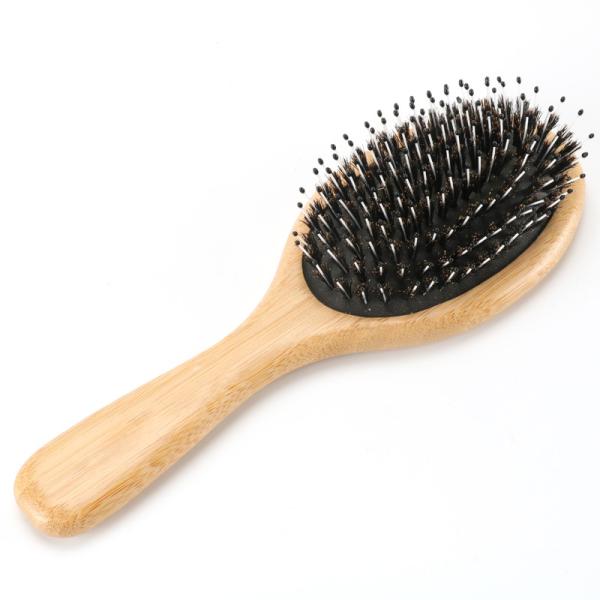 Buy Laser Vent Wide Tooth Boar Bristle Hair Comb Wooden Anti Static Hair Brush For Women at wholesale prices