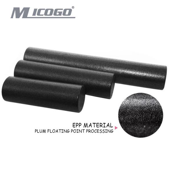 High Density EPP Foam Roller Yoga Solid Mini Wholesale Customized 30 45 60 90 cm Massage Black logo Foam Roller Custom Design