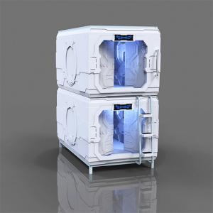 Hostel Vertical Soundproof Capsule Bed Science Fiction Stainless Steel Hand
