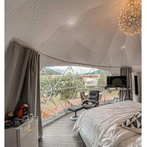 100km/H Wind Load 30M Waterproof PVC Geodesic Dome Tent Dome Camping Tent Dome