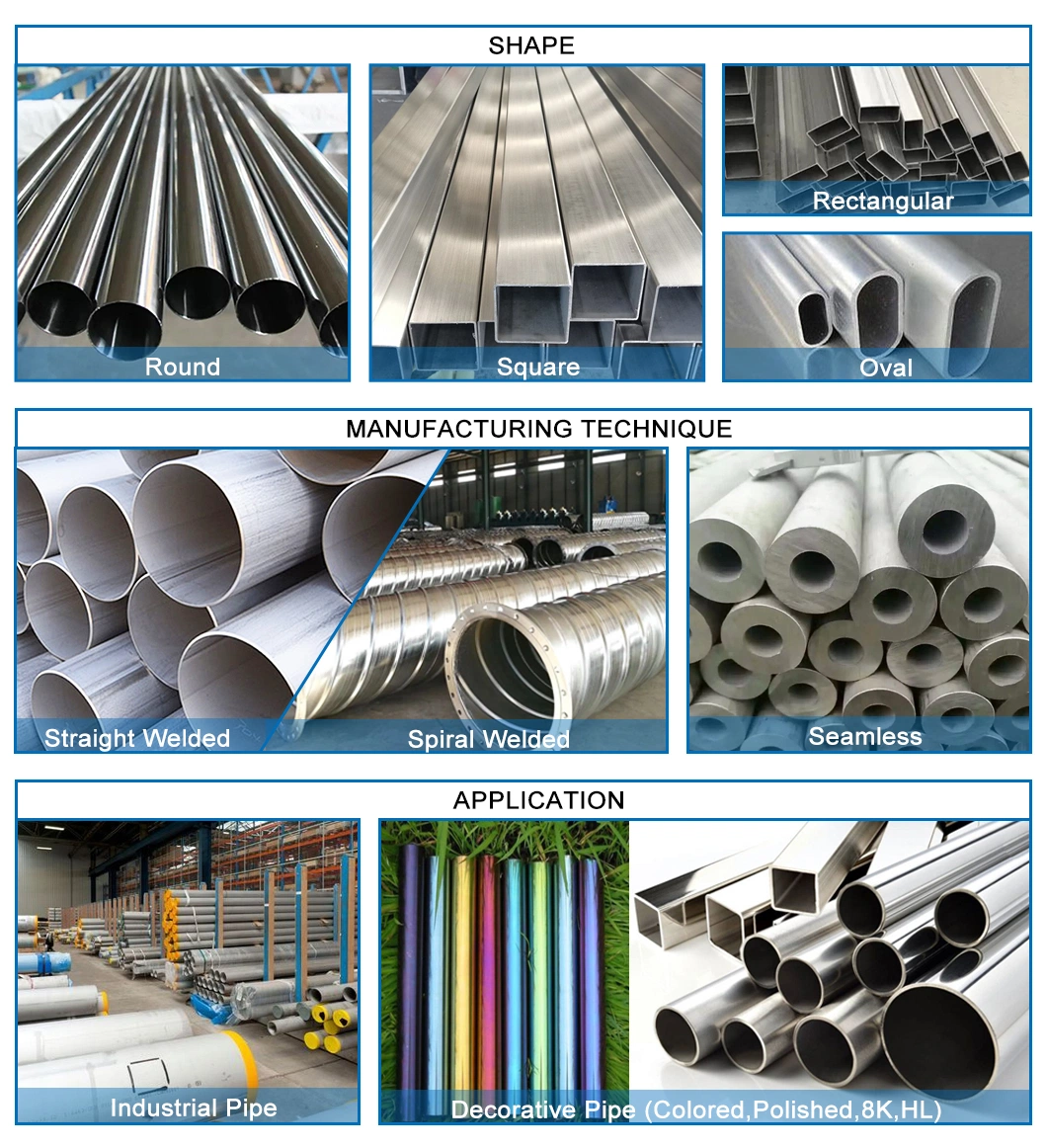 SST 304 Rectangular Tube 304 Stainless Steel Square Tubes 6M Length 50*40*3MM