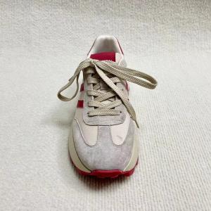 Women sports casual platform leather shoes for female with red blocks