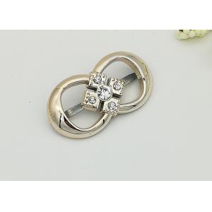 Crystal Ornament Plastic Shoe Buckles 45*24MM Different Sizes Customized