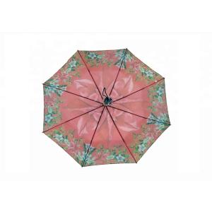 Flower 21 Inch Foldable Umbrella 8 Ribs Rubber / Plastic Handle Strong Sturdy