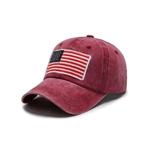 Trucker Curved Brim Six Panel Dad Cap Embroidered USA Logo