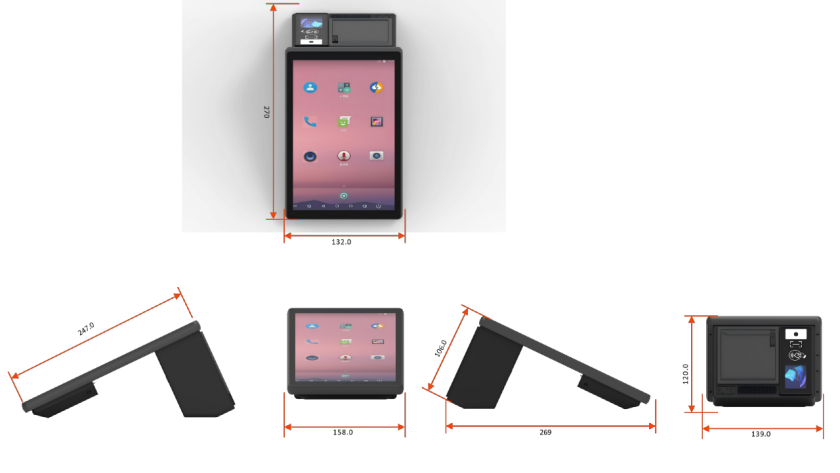AMP 10 Android POS Terminal RK3562 Checkout System With Built In Printer NFC