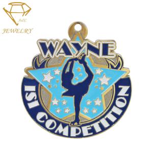 China Customized Embossed Silver Skating Sport Award Medals With Lanyard on sale