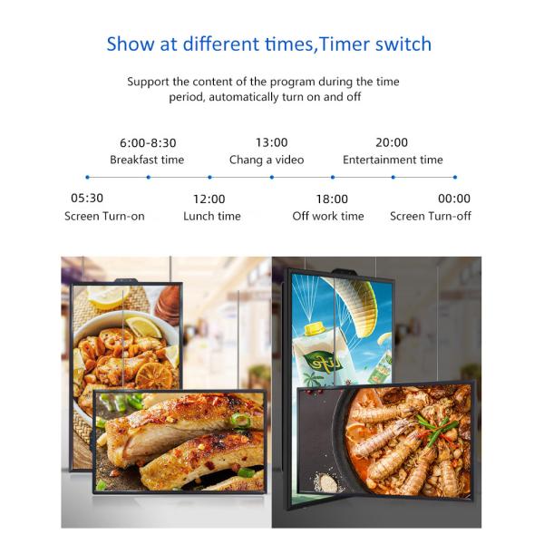 Double Sided LCD 2000nits Digital Window Signage 50inch Wall Hanging