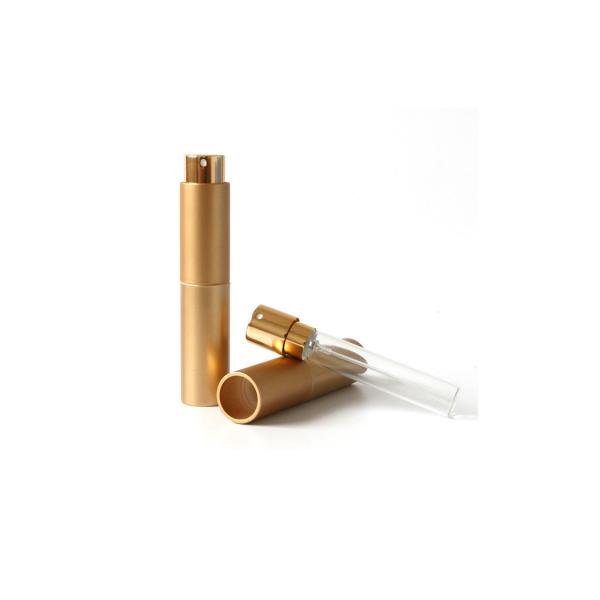 Buy Custom 10ml mini refillable perfume atomiser small pocket gold fragrance spray bottle at wholesale prices