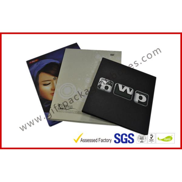 Buy Rectangle Book Shape Hard Cover Gift Packaging Boxes , Offset Printed CD Holder Gift Packaging Boxes at wholesale prices