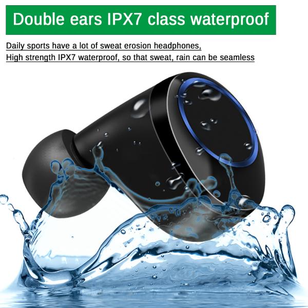 Bluetooth 5.0 Tws Wireless Power Display Earphones Touch Control Sport Stereo Cordless Earbuds (40000mAh, with Charging Box)