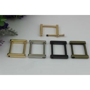 Customized zinc alloy gunmetal color 25 mm metal square ring buckle for bags
