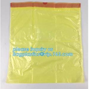 Drawstring medical biohazard waste disposal supplies LDPE plastic autoclave bags