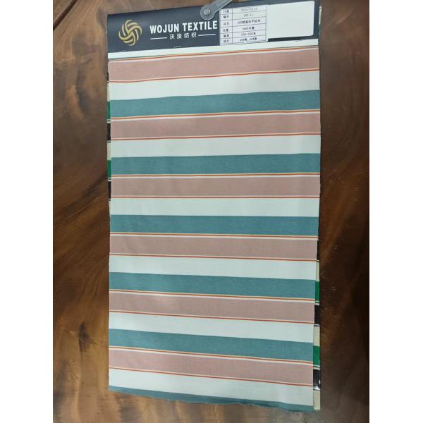Buy Wear-Resistant And Glossy And Skin-Friendly Striped Material Fabric For Casual Wear at wholesale prices