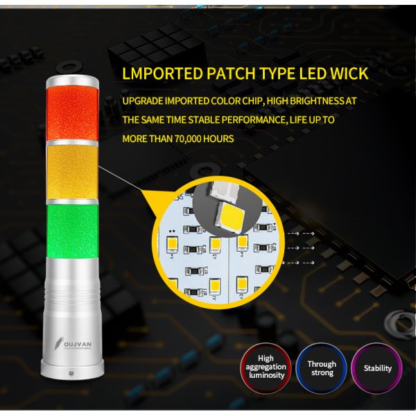 Customizable Tower Warning Light Easy Installation LED Stack Lights IP54 Rating