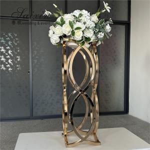 Gold Wedding Flower Stand Centerpiece Unique Metal Flower Stand 97cm