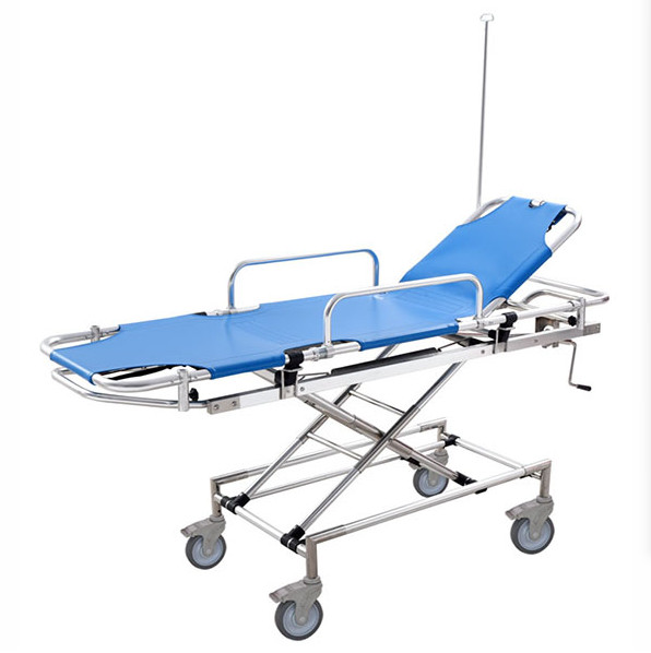 55CM 159KG Stainless steel stretcher for emergency treatment with adjustable