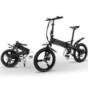 Black 20 Inch Electric Bike For Adults 48v 13ah Lithium Battery Wear Resistant