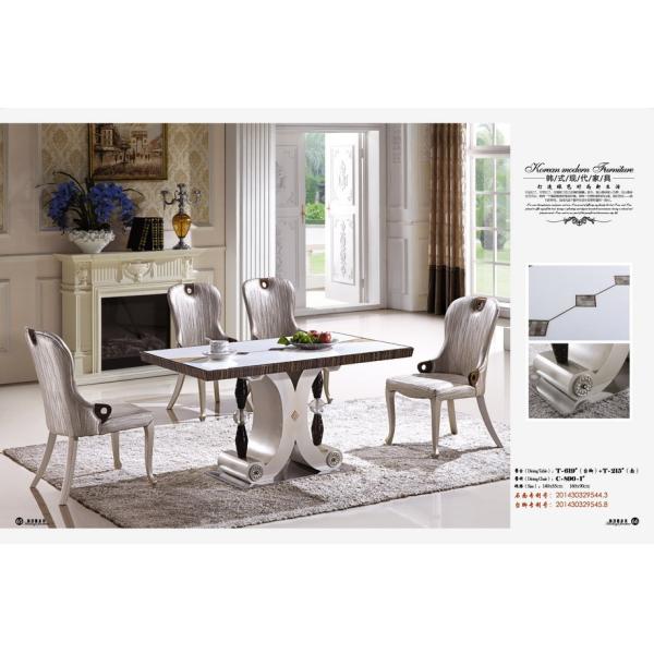 Buy restaurant 6 seater rectangle marble dining table furniture at wholesale prices