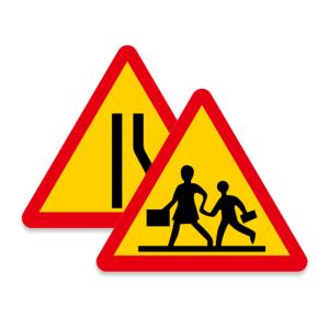 Road Safety Aluminium Reflective Traffic Signs Retro Symbols 2mm