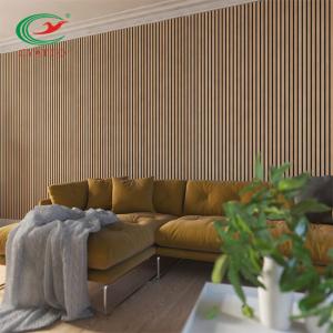 Interior Wood Timber Slat Wall Panels Fire Retardant Harmless