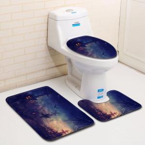 45cm*75cm Toilet Mat Set Absorbent Non Slip Restroom Rug Set