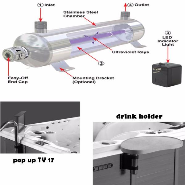 PFDJJ 02 Freestanding Spa Tubb , Acrylic Material Outdoor Geckol Spa Hot Tub