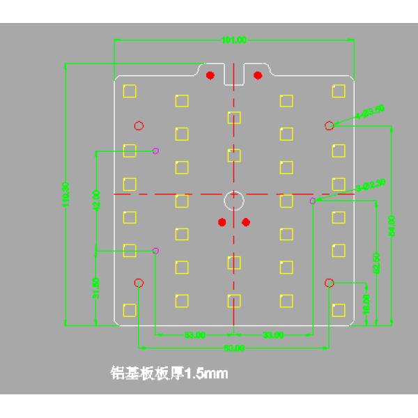 PC Material LED Street Light Module 5050 SMD Aluminum Board 50W 80W 100W 24V