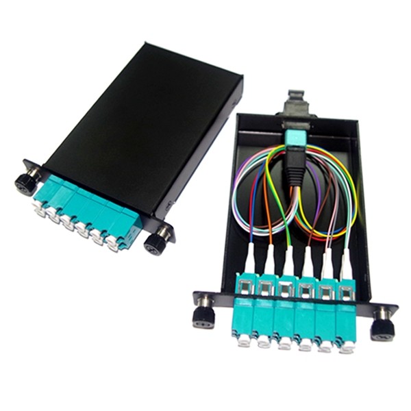 Data Center Rack 1u Fiber Enclosure , High Density MPO LC 96 Ports Fiber Optic