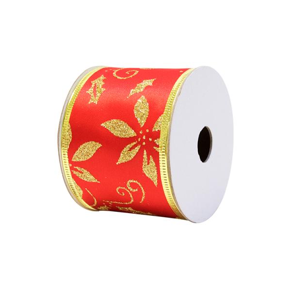factory wholesales red ribbon award ribbon wired christmas ribbon