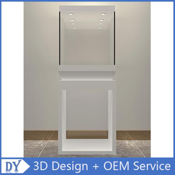 Manufacturer wholesale custom made white color glass display cases for museums