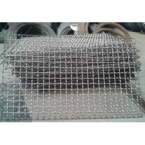 Decorative Crimped Woven 65mn Square Hole Mine Sieving Galvanized Steel Material