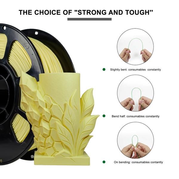 Iboss 3d Printer PLA Plus Filament Matte Yellow1.75mm FDM Forming Technology 3d Printing Filament