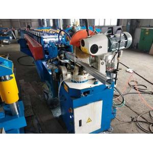 Gear Box Drive Round Water Pipe Forming Machine Locked Metal Gutter Making