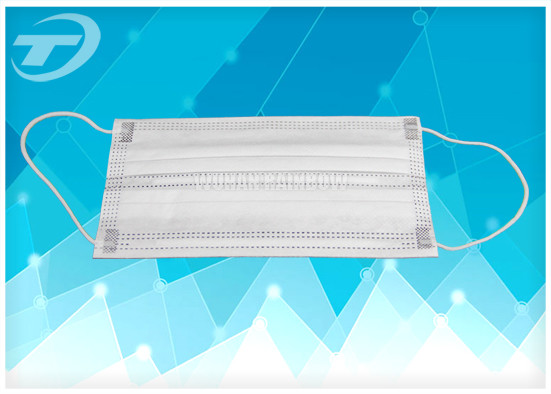 Breathable Non-Woven Disposable Earloop Face Mask 3ply 17.5x9.5cm For Medical