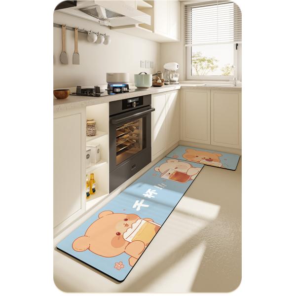 Custom Cartoon Animal Kitchen Waterproof Anti-oil Mat for Scrubbing and Fatigue Relief